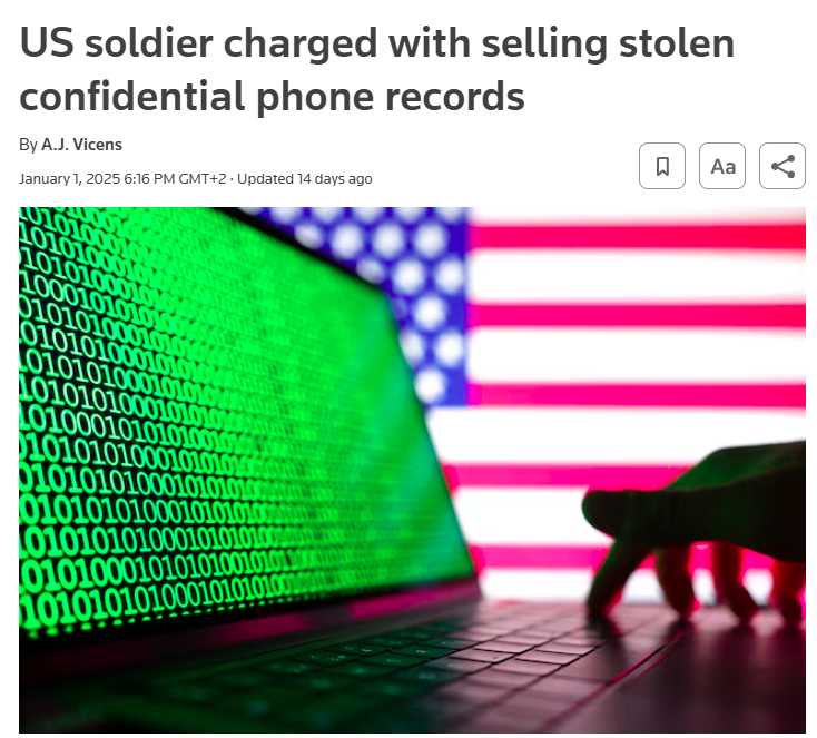 A 20-year-old U.S. Army soldier, Cameron John Wageniu - was arrested
