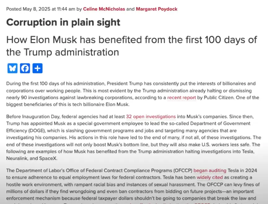 Examining Elon Musk's Alarming Advantages During Trump's Administration