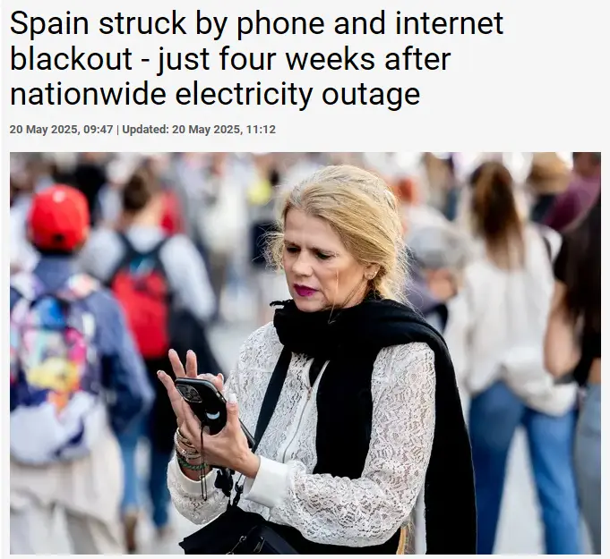 Spain Experiences Another Significant Communications Disruption Affecting Major Mobile Networks and Emergency Lines Raising Questions About the Stated Cause