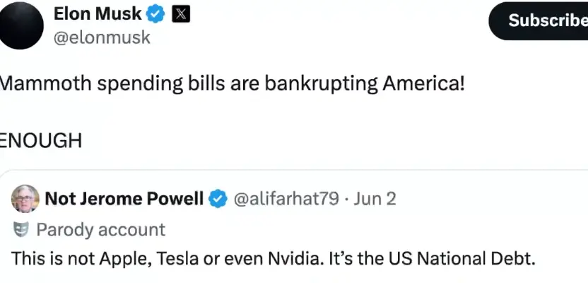"I am very disappointed in Elon, I helped him a lot," says Trump.