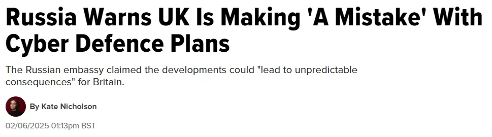 Russia "Rattles Sabres" at the UK, Warning of "Catastrophic" Consequences for Its New Cyber Plans: Who's Frightening Whom?