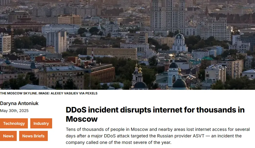 Cyber Apocalypse in Moscow as Provider ASVT Kneels