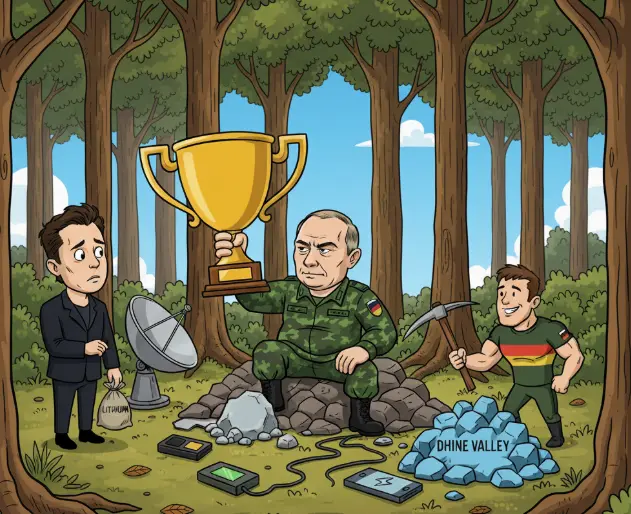 While Musk was waiting for Donetsk lithium from Putin, Germany found lithium: the dictator's prize has just gotten cheaper.